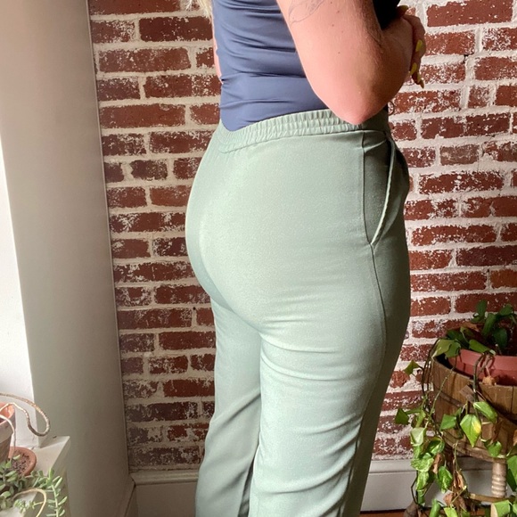 Y2K high rise sage green trousers - Picture 5 of 9